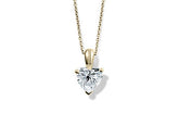 Heart Diamond Pendant in Yellow Gold